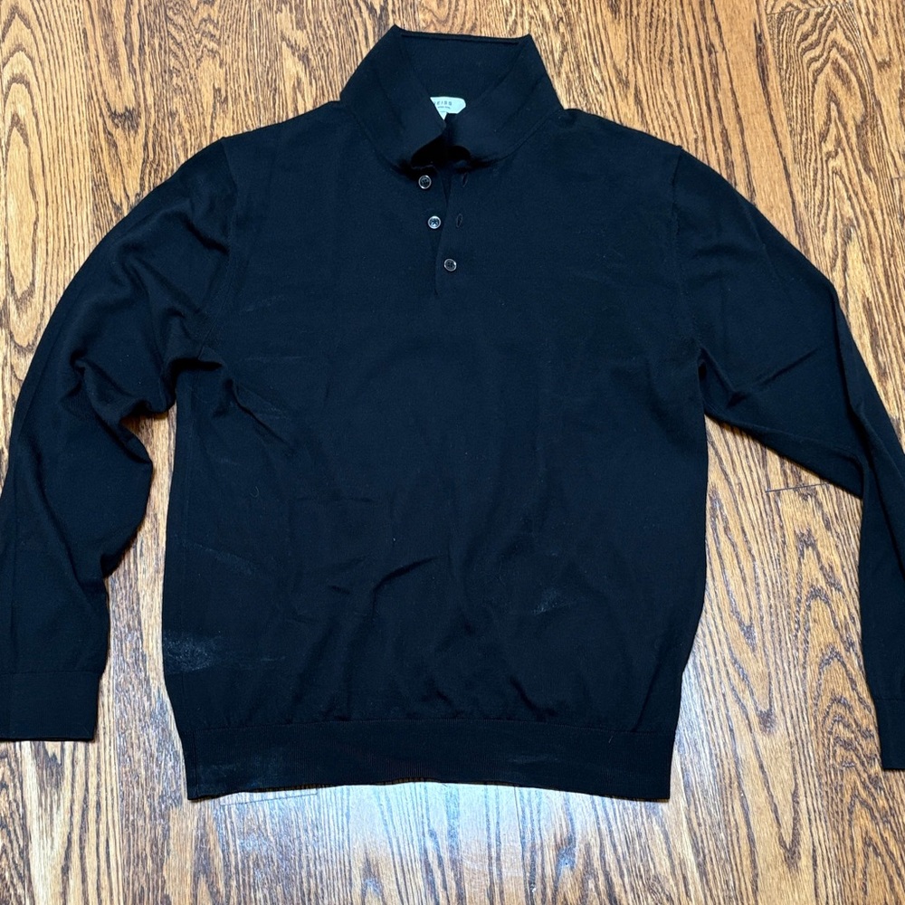 Reiss Merino Wool Polo Sweater